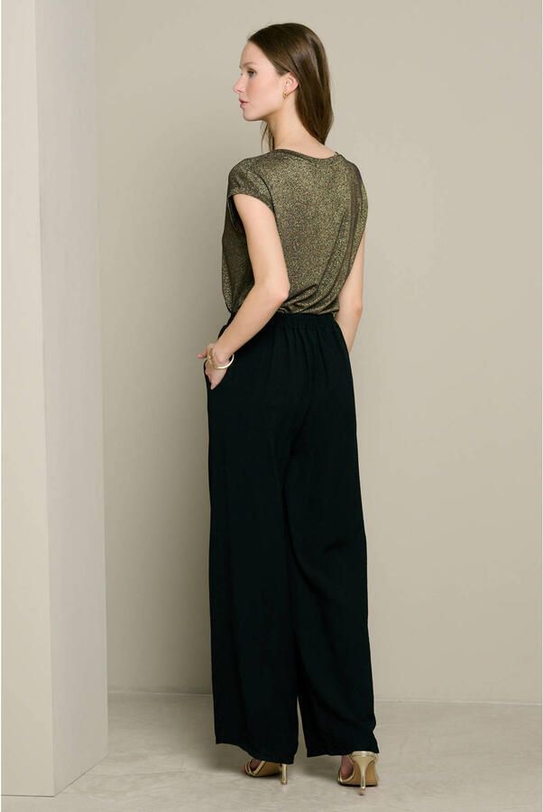 LOLALIZA wide leg broek zwart - Foto 3