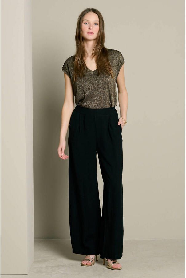 LOLALIZA wide leg broek zwart - Foto 2