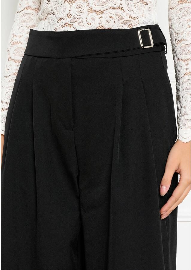 LOLALIZA wide leg broek zwart - Foto 2