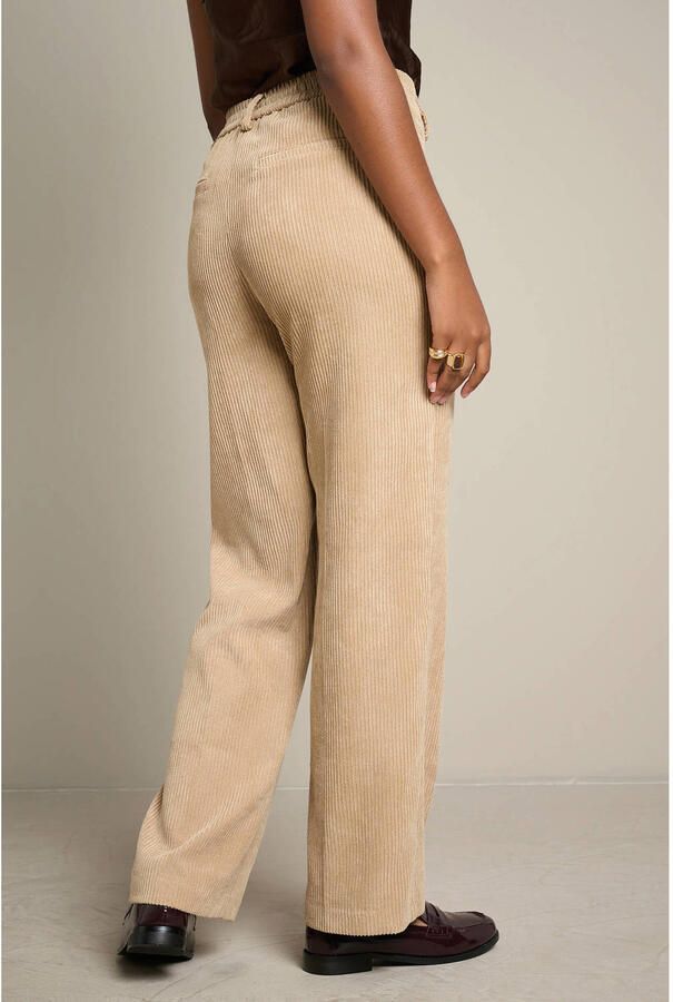 LOLALIZA wide leg corduroy broek beige - Foto 2