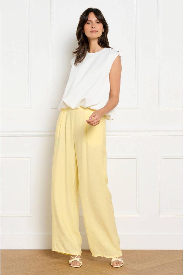 LOLALIZA wide leg fit broek geel - Foto 2