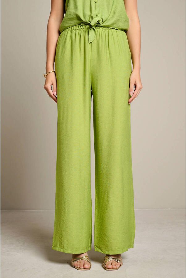 LOLALIZA wide leg fit broek groen