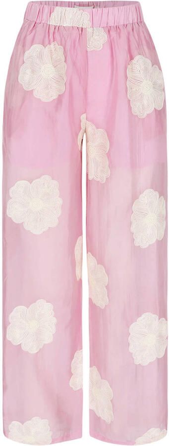 LOLALIZA wide leg fit broek roze - Foto 3