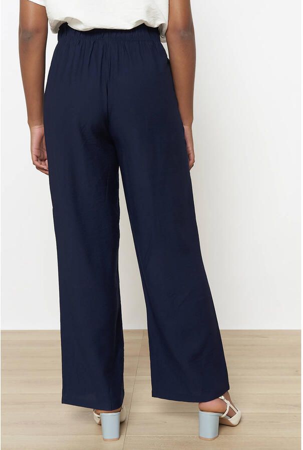 LOLALIZA wide leg high waist broek donkerblauw - Foto 2
