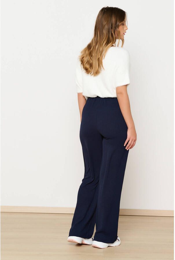 LOLALIZA wide leg high waist broek donkerblauw - Foto 2