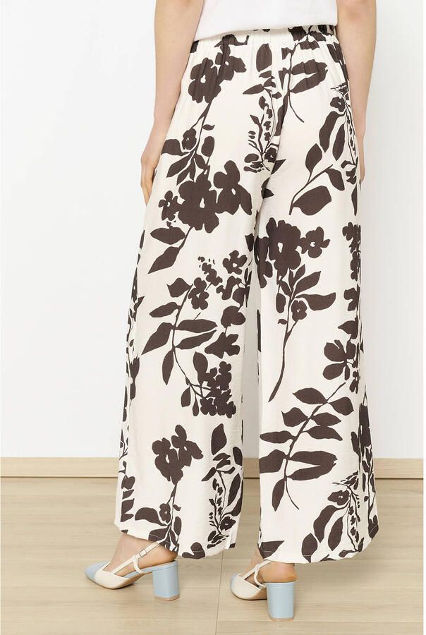 LOLALIZA wide leg high waist broek donkerbruin - Foto 2