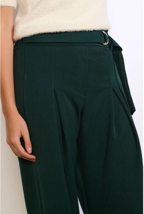 LOLALIZA wide leg high waist broek donkergroen - Foto 2
