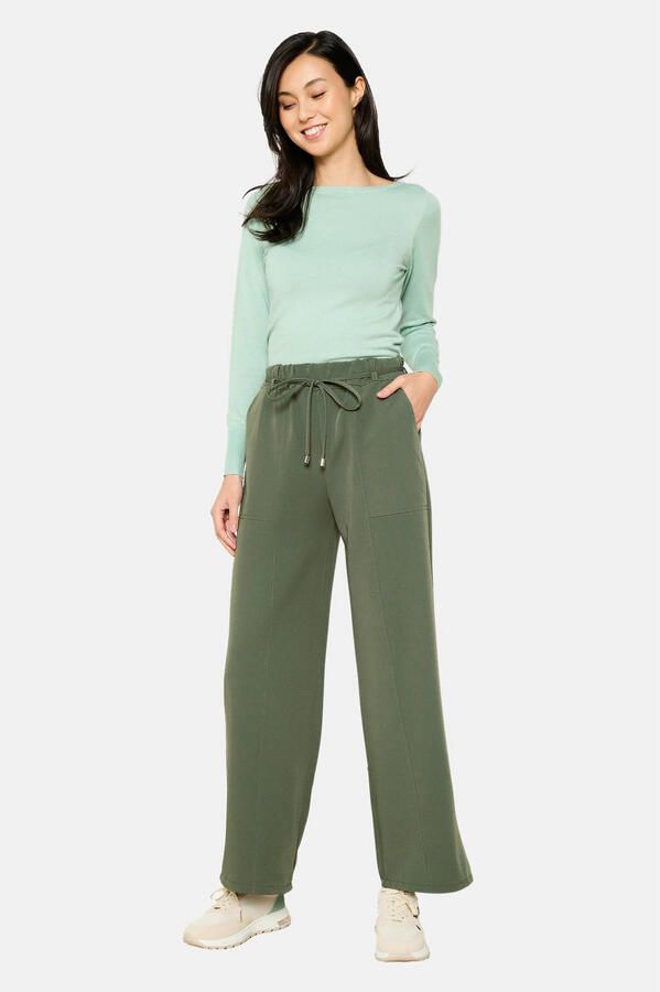 LOLALIZA wide leg high waist broek kaki