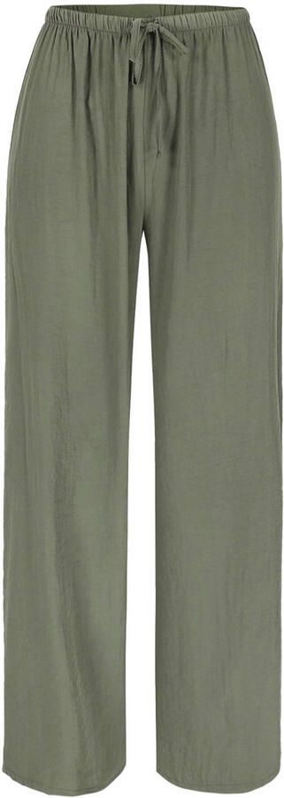 LOLALIZA wide leg high waist broek kaki - Foto 3