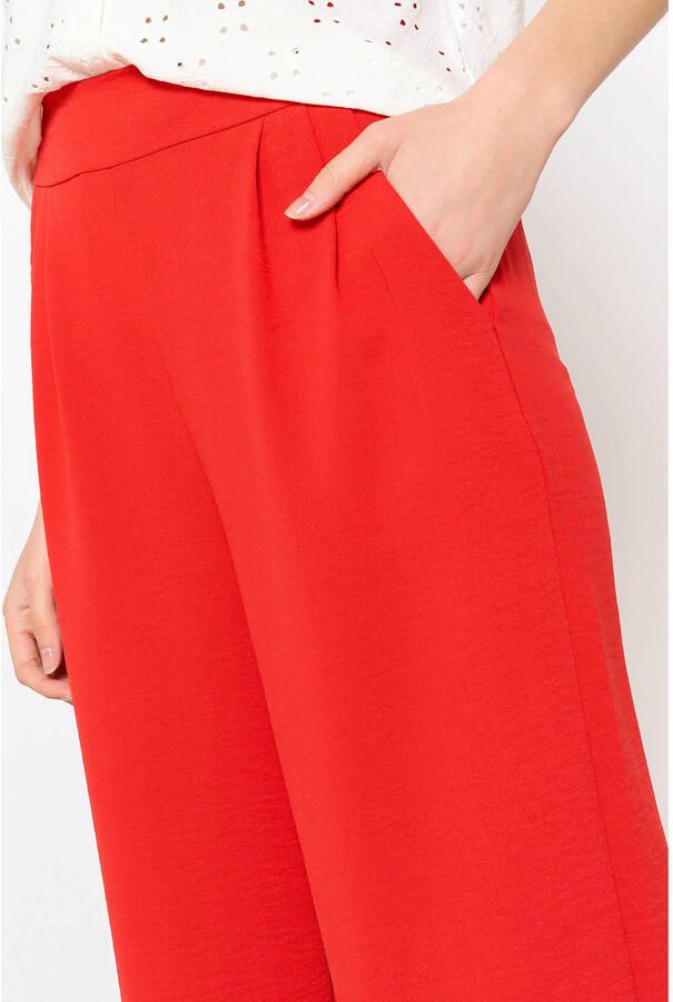 LOLALIZA wide leg high waist broek rood - Foto 3
