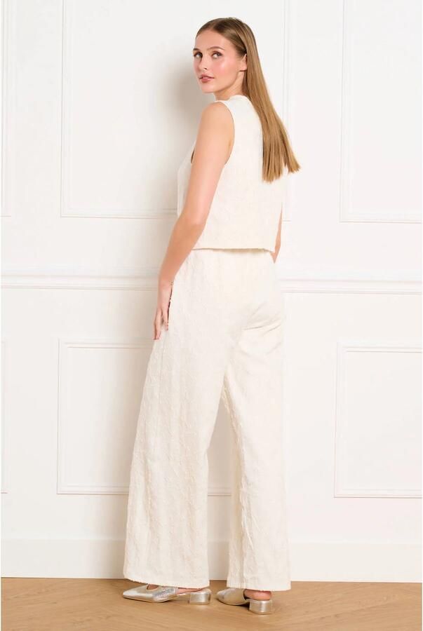 LOLALIZA wide leg high waist broek wit - Foto 2