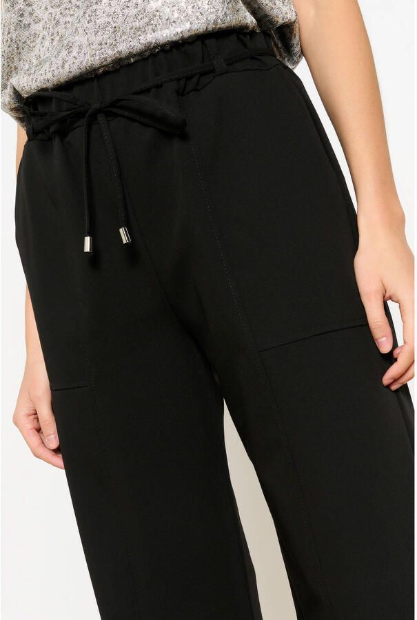 LOLALIZA wide leg high waist broek zwart