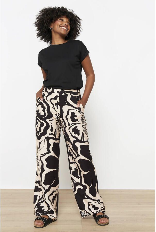 LOLALIZA wide leg high waist broek zwart - Foto 2
