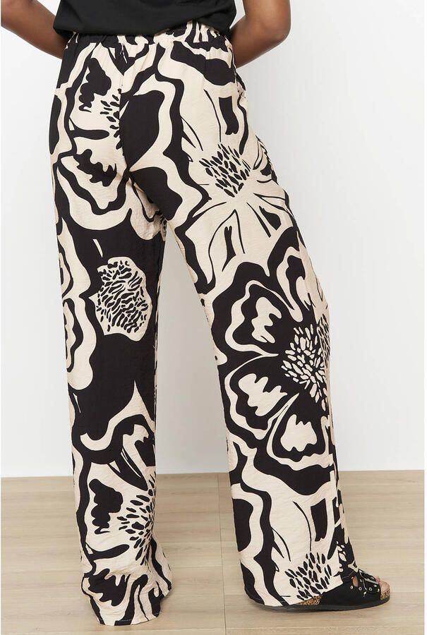 LOLALIZA wide leg high waist broek zwart