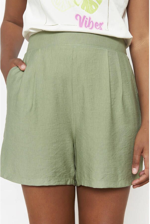 LOLALIZA wide leg high waist casual short lichtkaki - Foto 2