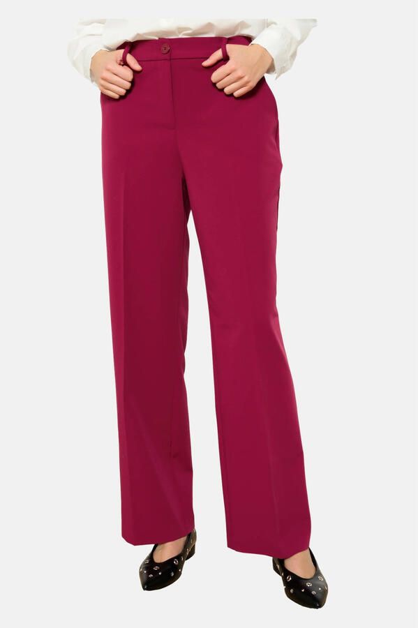 LOLALIZA wide leg high waist pantalon donkerrood - Foto 2