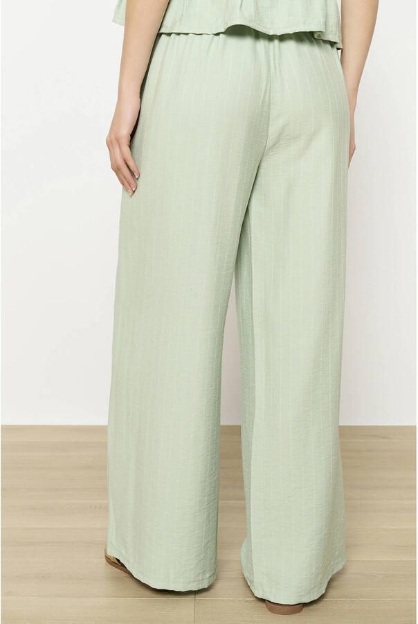 LOLALIZA wide leg high waist pantalon mintgroen - Foto 3