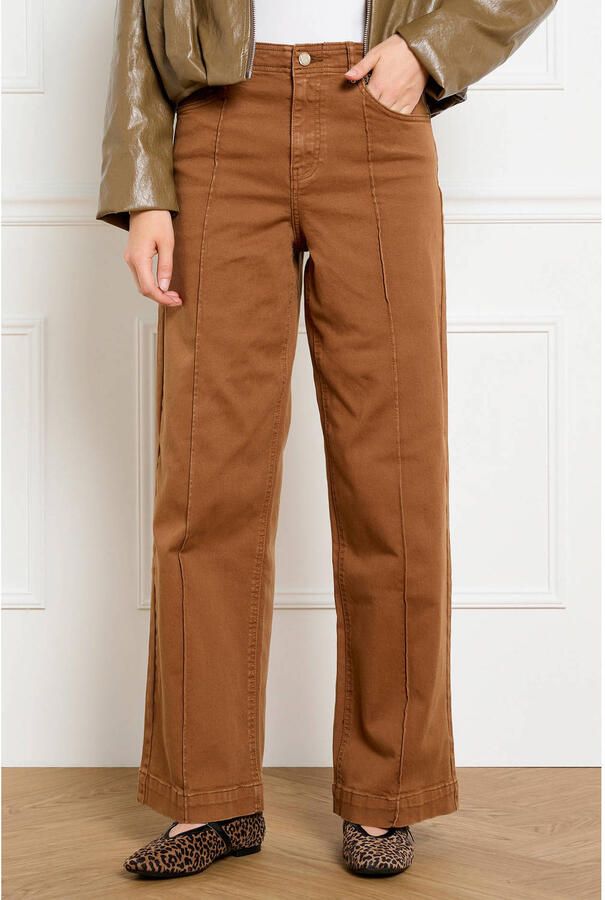 LOLALIZA wide leg jeans bruin