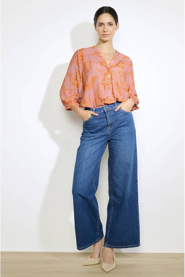 LOLALIZA wide leg jeans dark blue denim