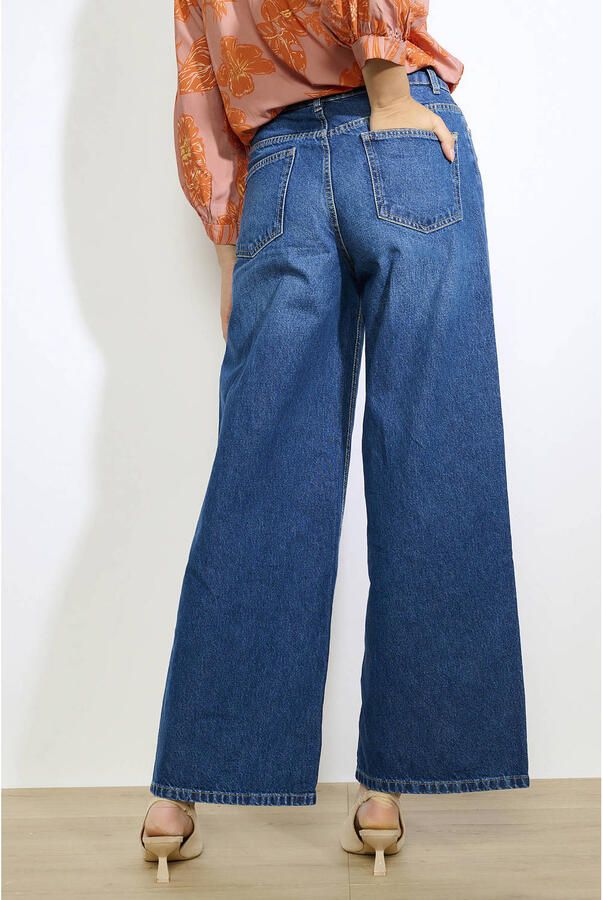 LOLALIZA wide leg jeans dark blue denim - Foto 2