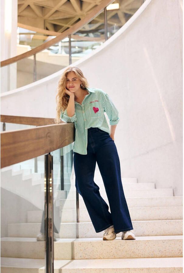 LOLALIZA wide leg jeans dark blue denim