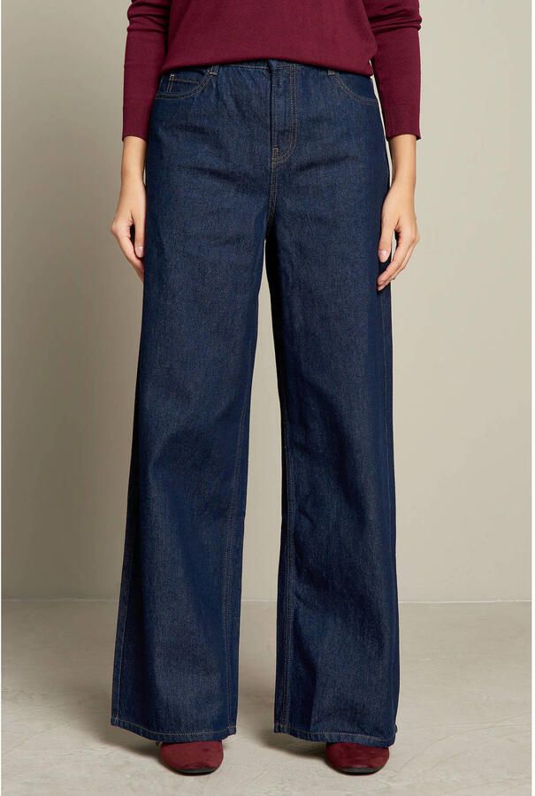 LOLALIZA wide leg jeans donkerblauw