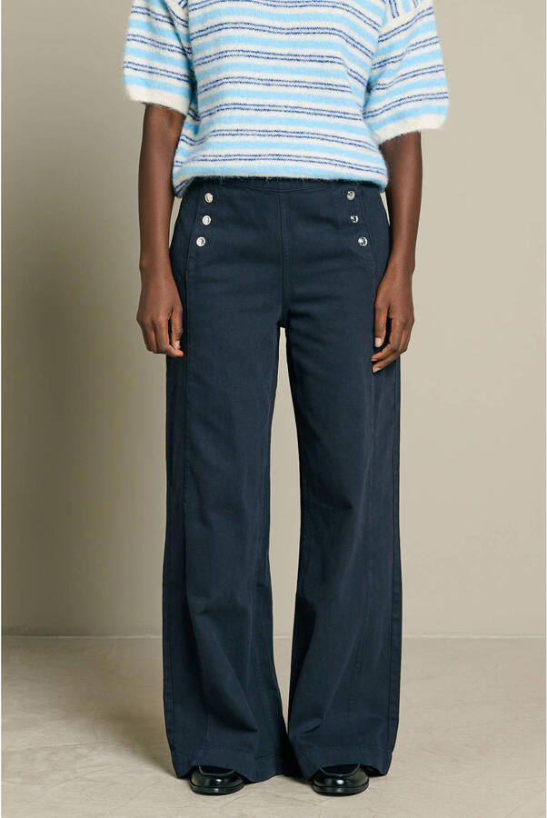 LOLALIZA wide leg jeans donkerblauw