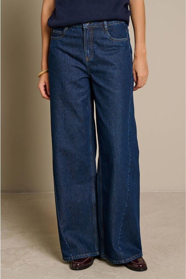 LOLALIZA wide leg jeans donkerblauw