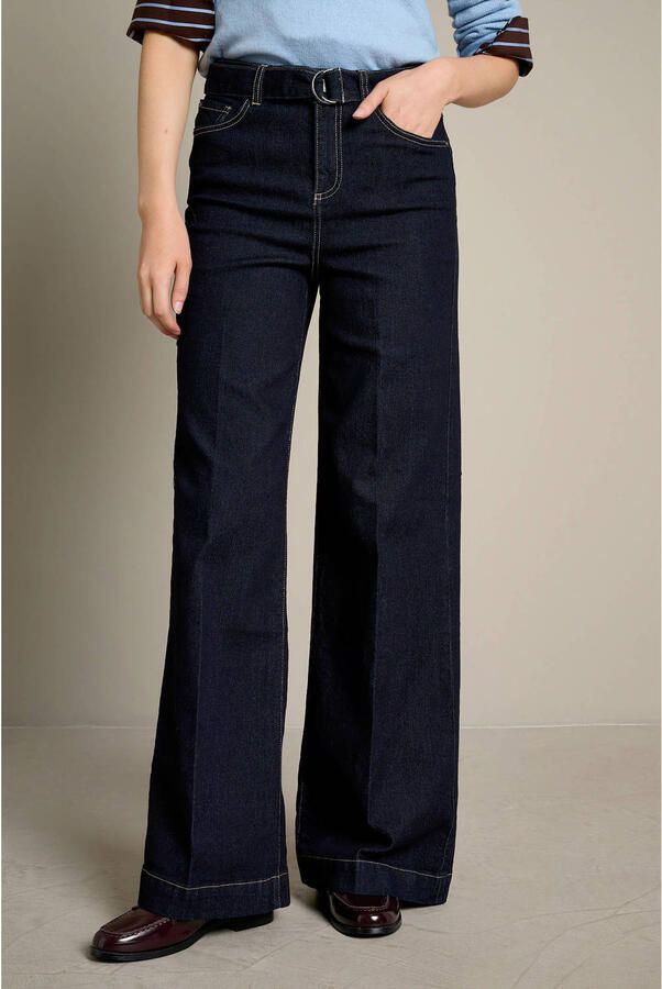 LOLALIZA wide leg jeans donkerblauw
