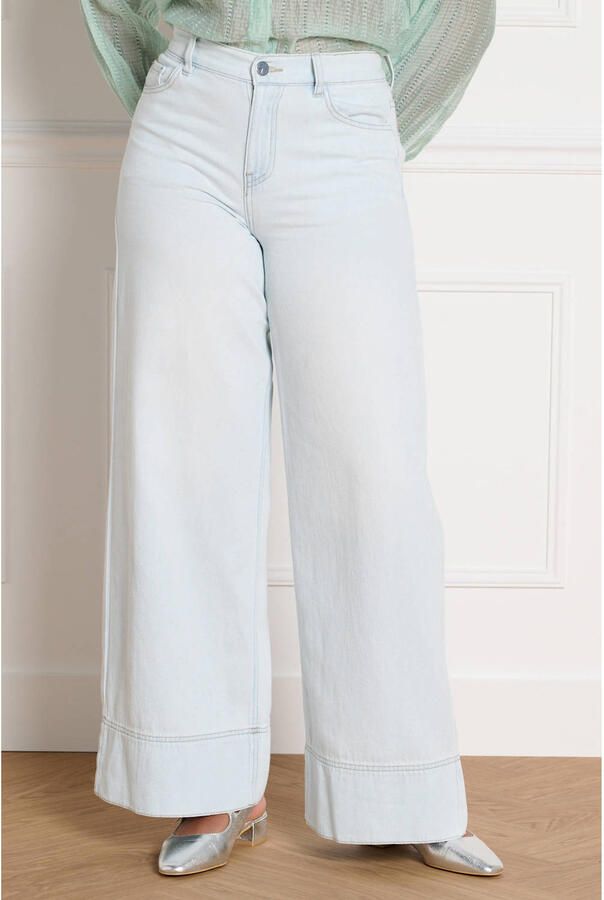 LOLALIZA wide leg jeans light blue denim