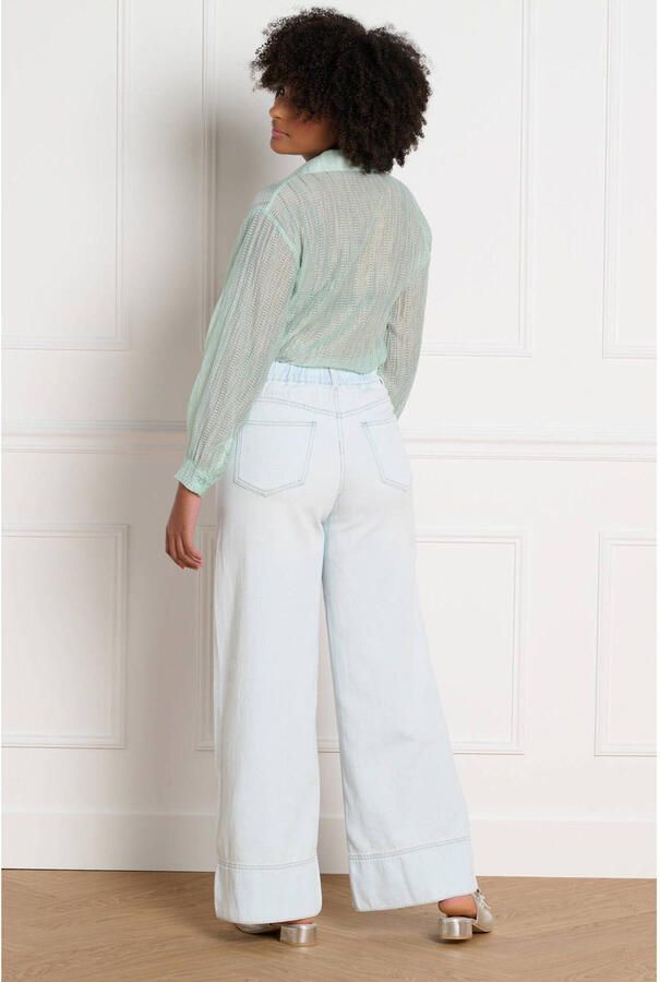LOLALIZA wide leg jeans light blue denim - Foto 2