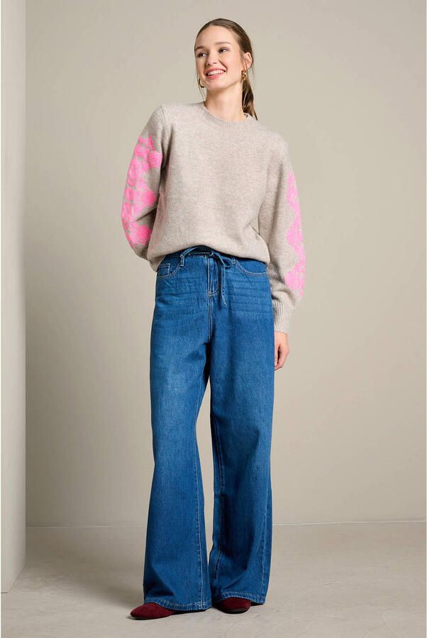 LOLALIZA wide leg jeans medium blauw denim - Foto 3