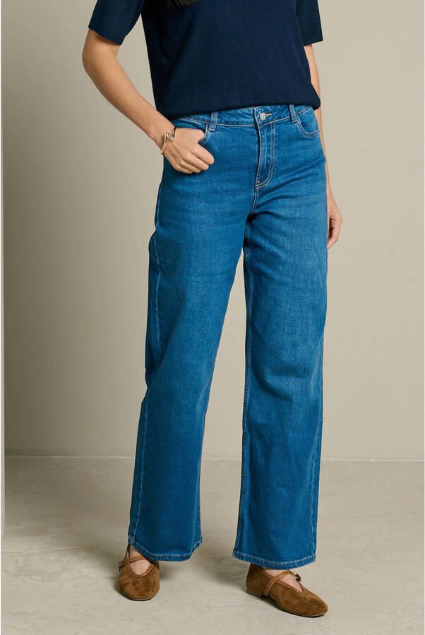 LOLALIZA wide leg jeans mediumblauw