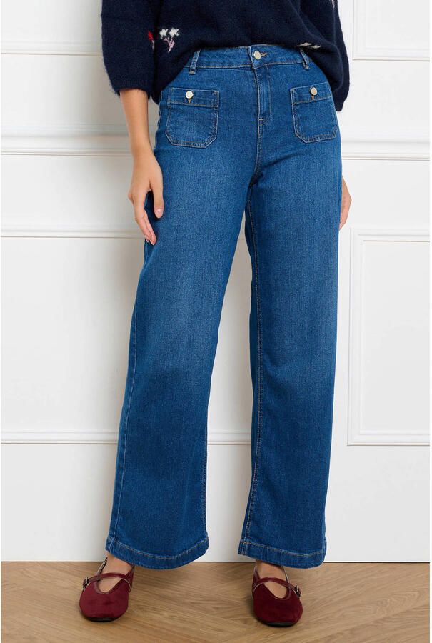 LOLALIZA wide leg jeans mediumblauw