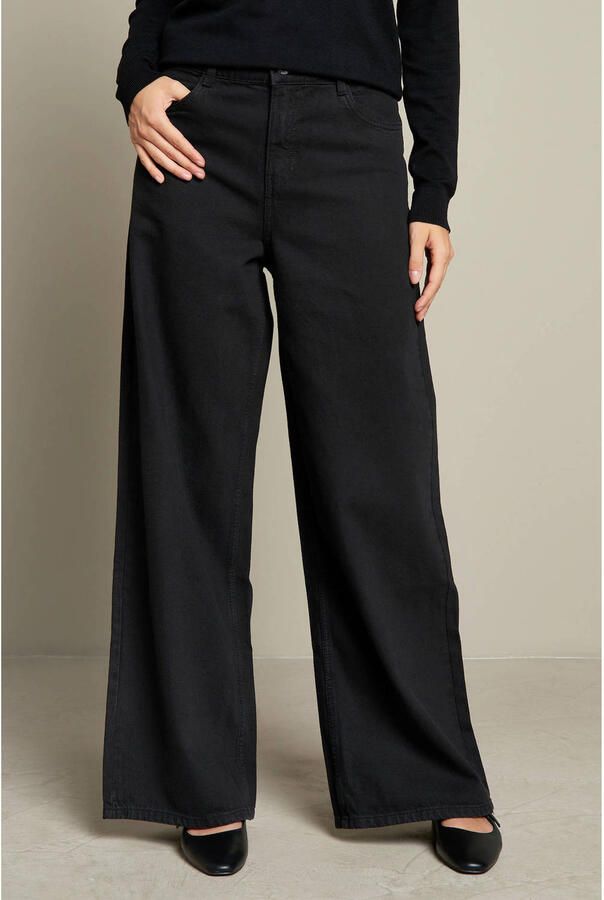 LOLALIZA wide leg jeans zwart