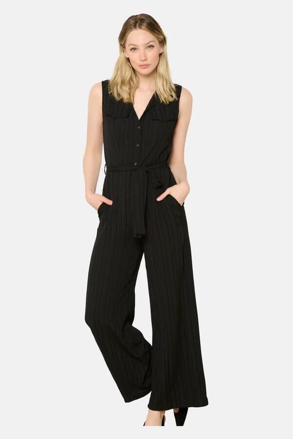 LOLALIZA wide leg jumpsuit zwart