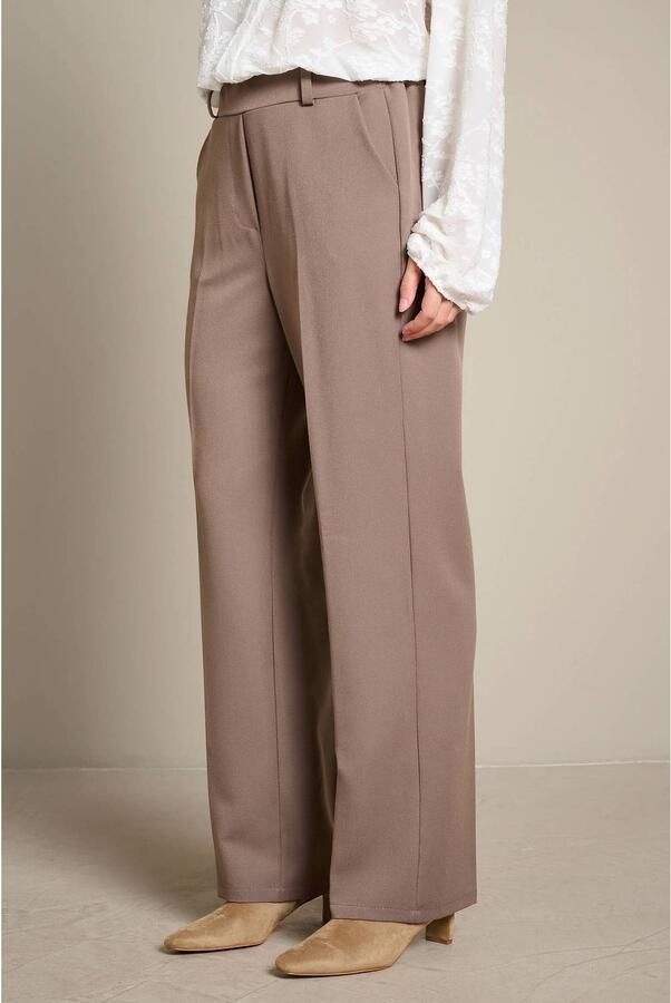 LOLALIZA wide leg pantalon taupe