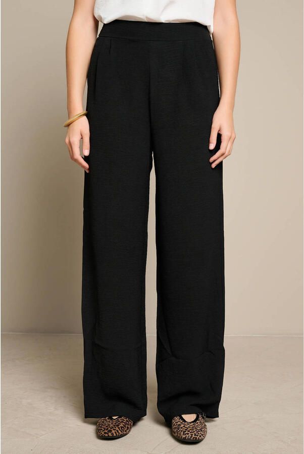 LOLALIZA wide leg pantalon zwart
