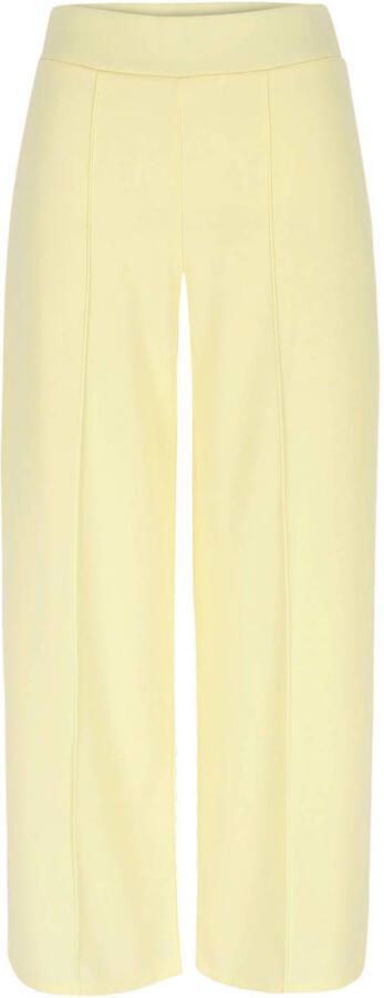 LOLALIZA wide leg regular waist broek lichtgeel - Foto 3