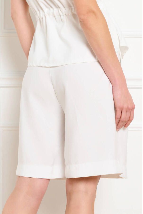 LOLALIZA wide leg regular waist bermuda short ecru - Foto 3