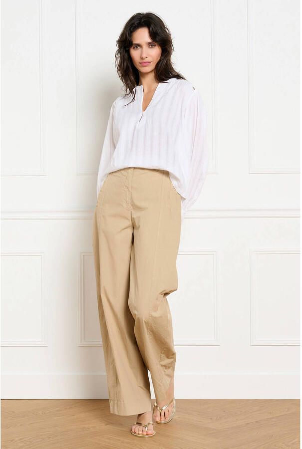LOLALIZA wide leg regular waist broek beige - Foto 2