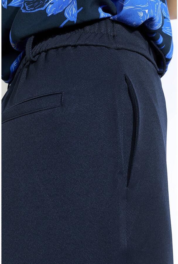 LOLALIZA wide leg regular waist broek donkerblauw - Foto 2