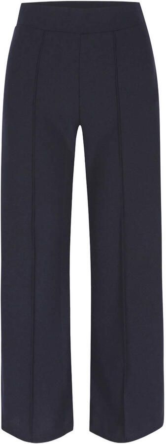 LOLALIZA wide leg regular waist broek donkerblauw - Foto 3