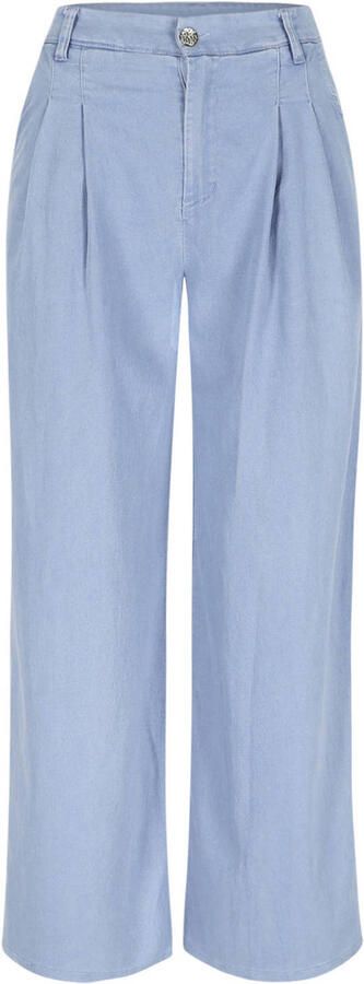 LOLALIZA wide leg regular waist broek light blue denim - Foto 3