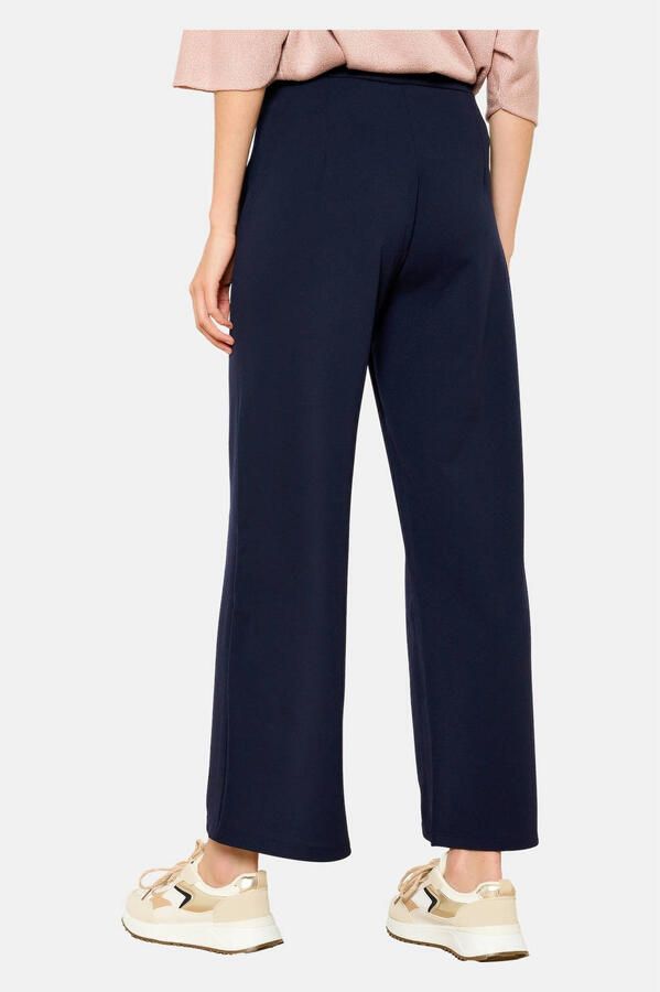 LOLALIZA wide leg regular waist broek marine