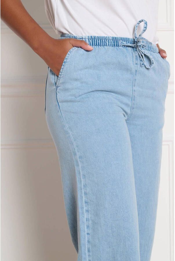 LOLALIZA wide leg regular waist broek medium blue denim - Foto 2