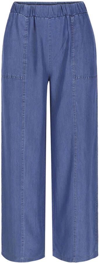 LOLALIZA wide leg regular waist broek medium blue denim - Foto 3
