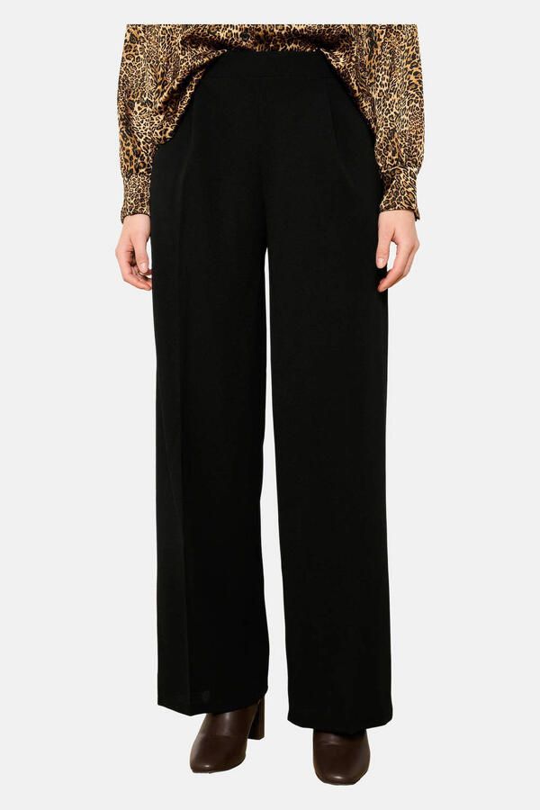 LOLALIZA wide leg regular waist broek zwart