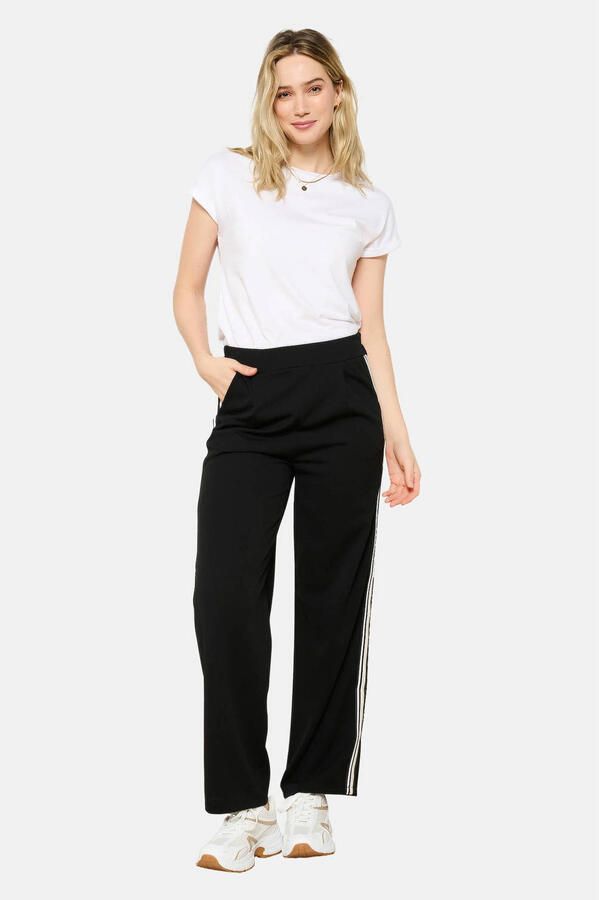 LOLALIZA wide leg regular waist broek zwart