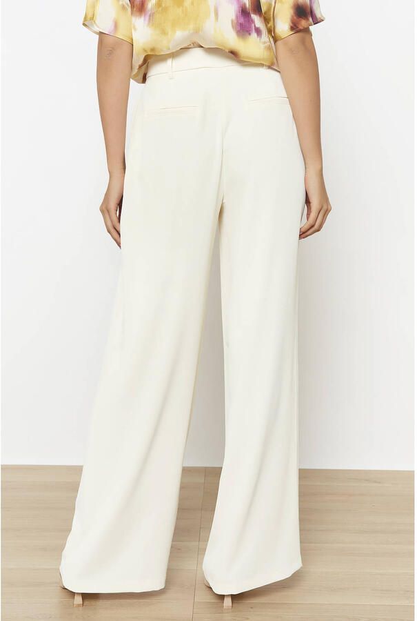 LOLALIZA wide leg regular waist pantalon ecru